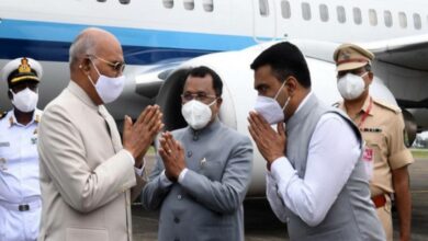 President Kovind arrives in Goa