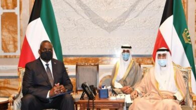 US defense secy reaffirms support for Kuwait's security, stability