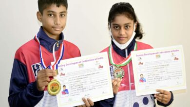 Brother-sister duo from TMREIS bags medals at national boxing championship 2021