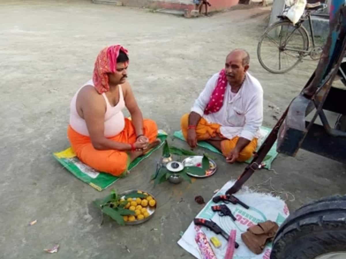 Bihar man arrested for 'worshipping' weapons on Vishwakarma Puja