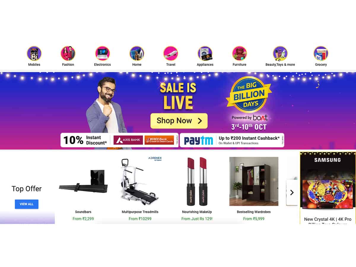 Flipkart sees 40% growth in early access Big Billion Days sales