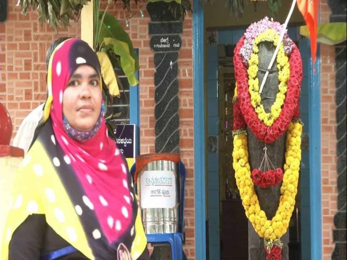Muslim woman offers puja at temple built by her husband and handed over to Hindus