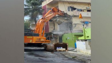 Two families narrow escape after building collapses in Bengaluru