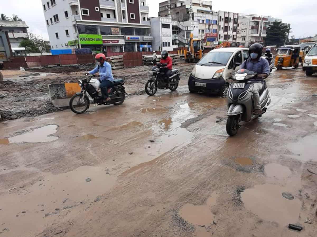 Hyderabad: Public facing difficulties with plenty of potholes on the city roads