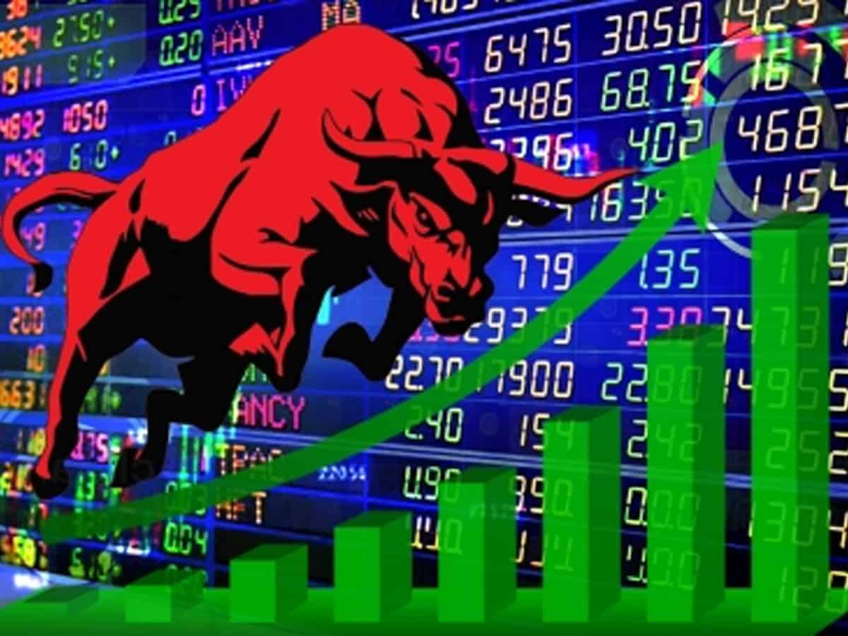 Sensex rallies over 300 pts; Nifty near 18,100 level