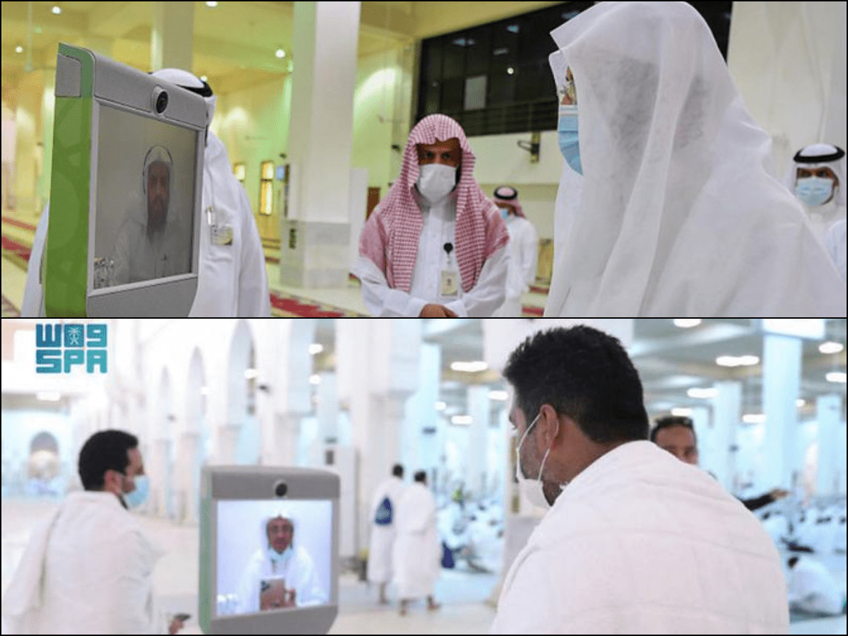 AI robots at Makkah's Grand Mosque guide pilgrims with rituals