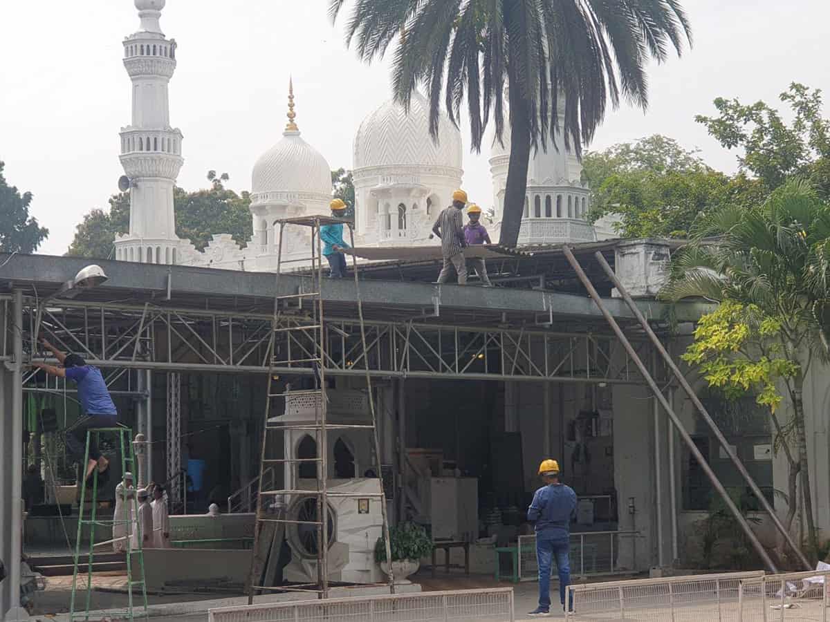 Renovation of Shahi Masjid public gardens begins