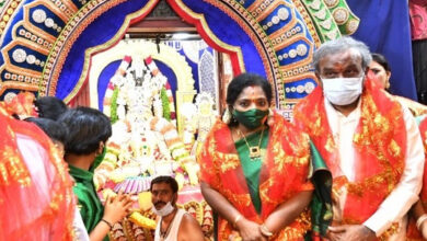 Devotees throng Hyderabad's Bhagyalakshmi Temple on Diwali