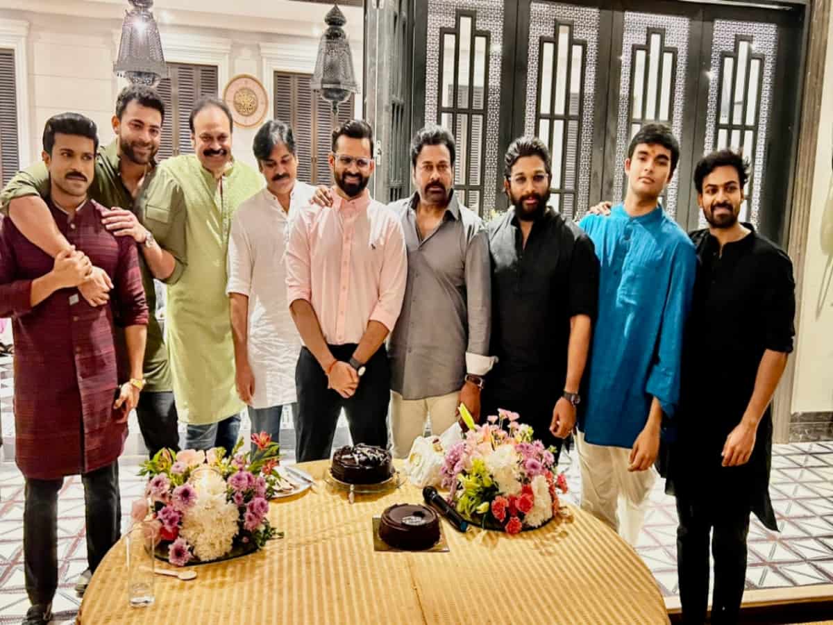 Chiranjeevi, his family celebrate Sai Dharam Tej's recovery