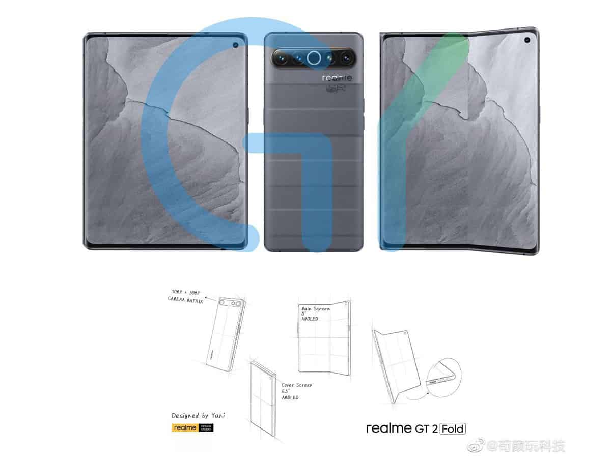 realme GT 2 Fold may come with reverse inward hinge
