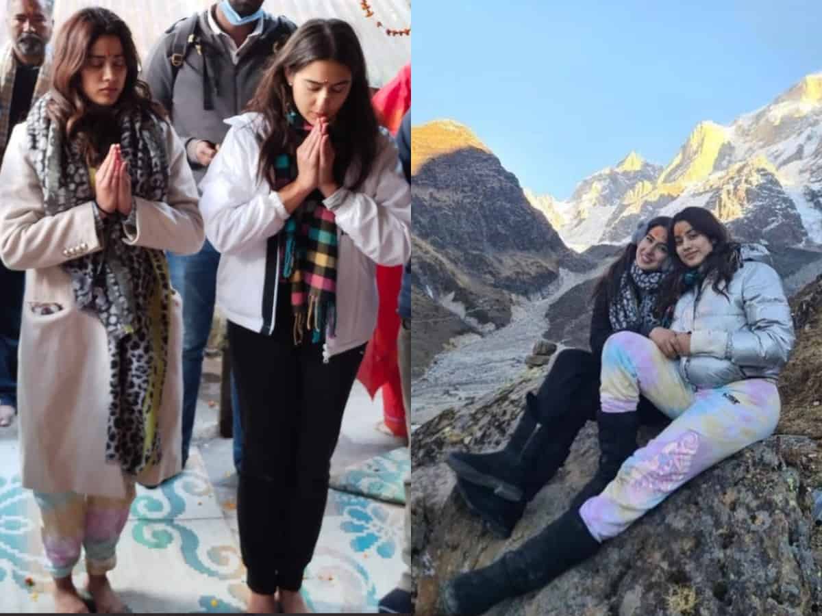 Janhvi Kapoor, Sara Ali Khan offer prayers at Kedarnath temple