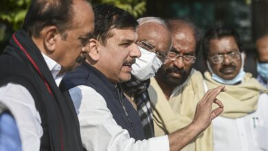 Oppositions parties leaders address media in Delhi