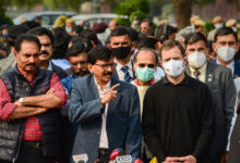 In Pics: Opposition leaders protest at Parliament