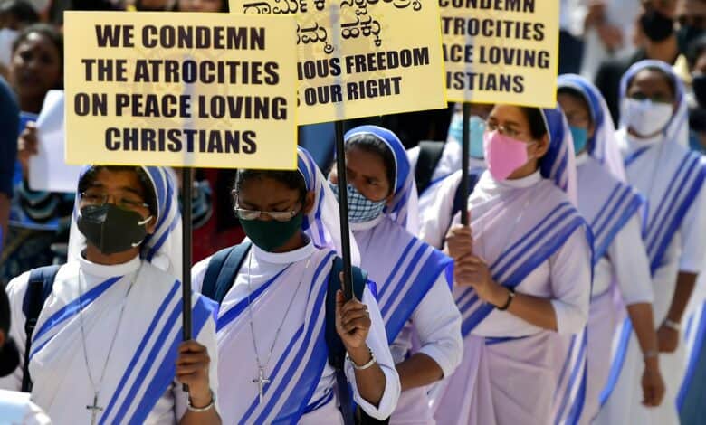Protest rally against anti-conversion bill in Bengaluru