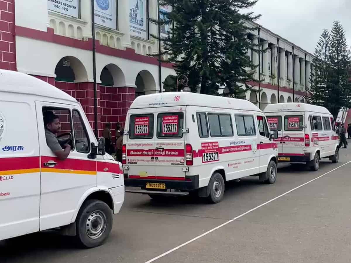 Ambulance carrying remains of crash victims, police van meet with accidents