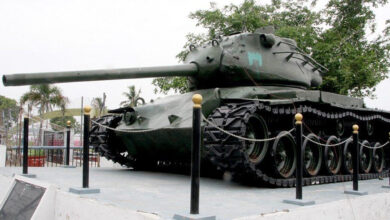 Pakistan tank sitting as war trophy on Hyderabad's iconic Tank Bund