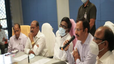 VC Sajjanar speaking at the press conference