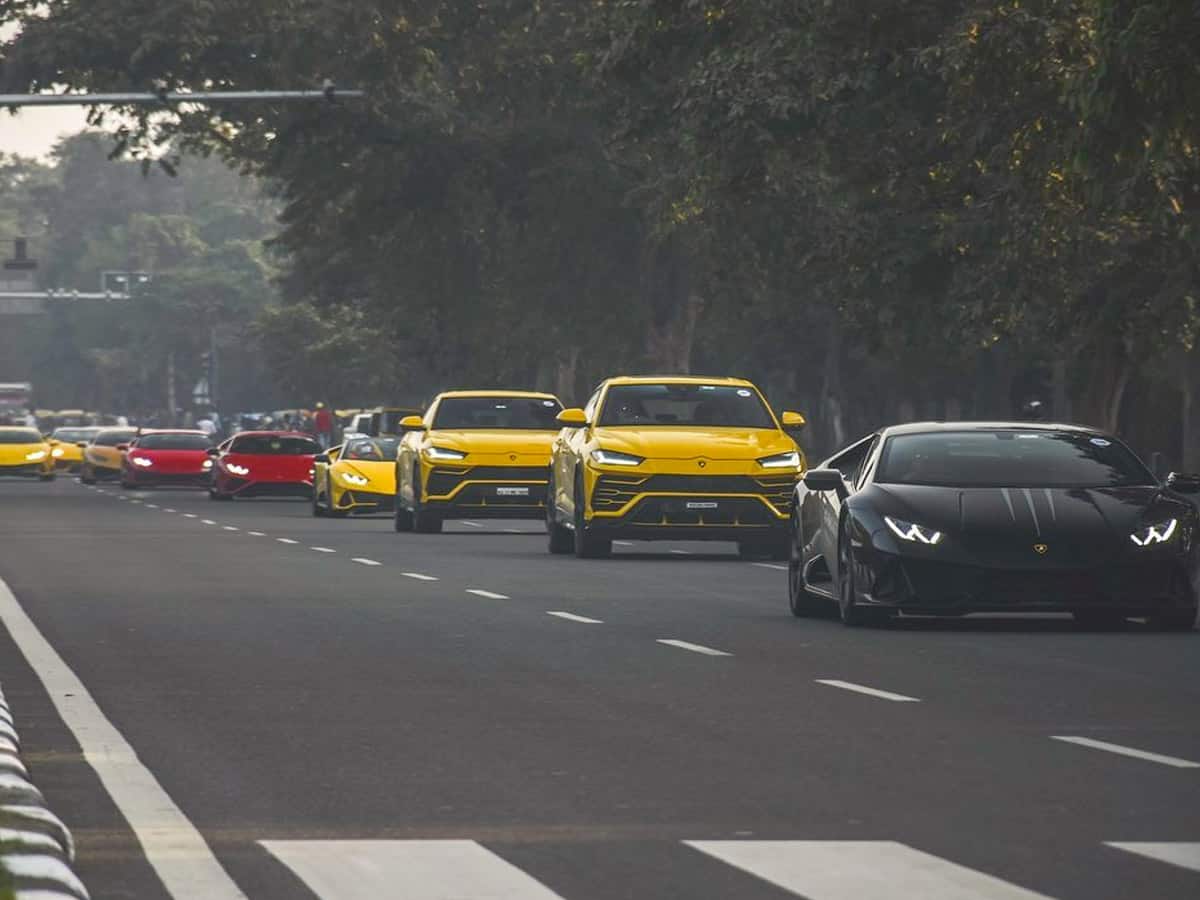 50 Lamborghini's drive from Delhi to Shimla