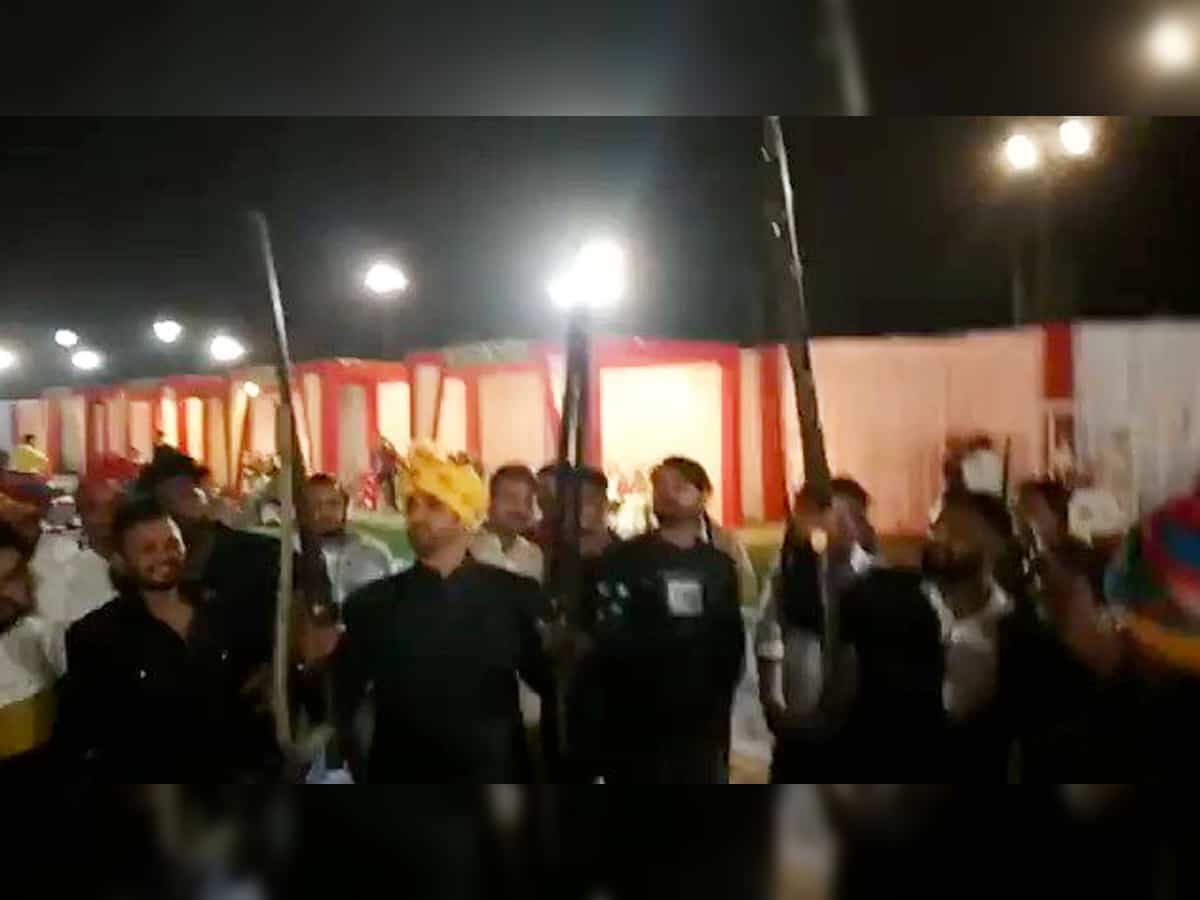 Guns fired at wedding reception of Raj minister's son, video goes viral