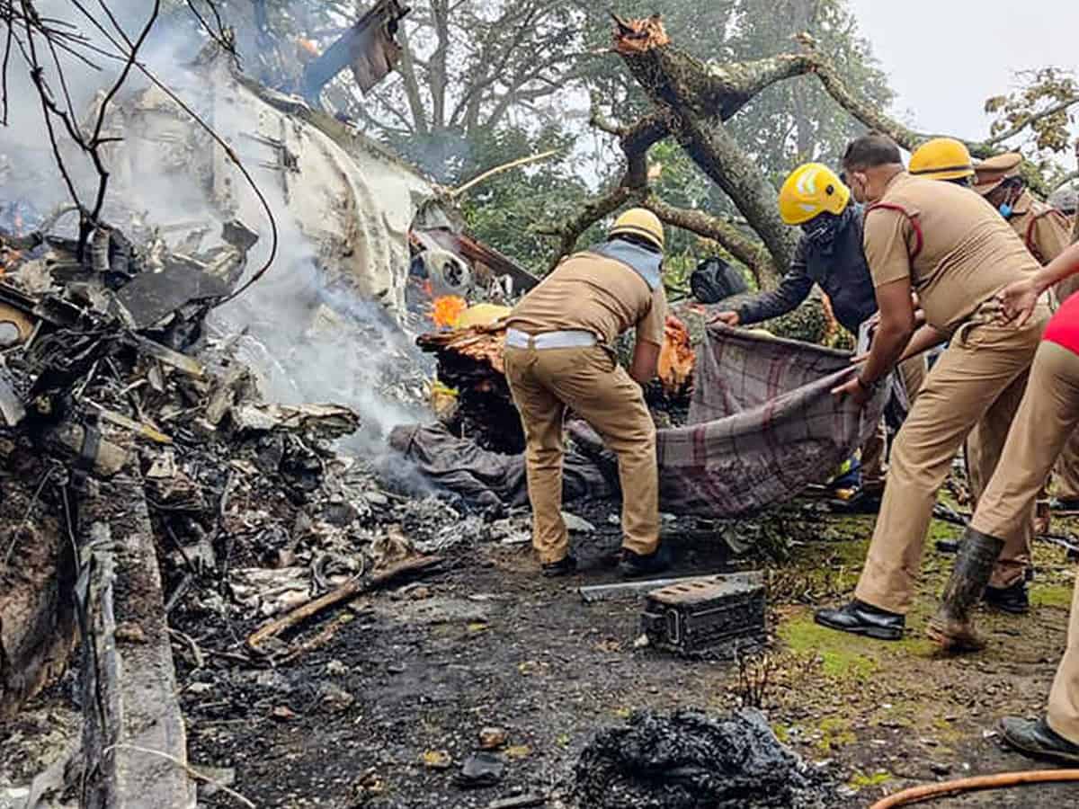 Chopper crash: Heard a loud sound, helicopter was in flames, says eyewitness
