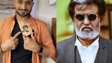 Harbhajan Singh gets Rajinikanth's tattoo on his chest