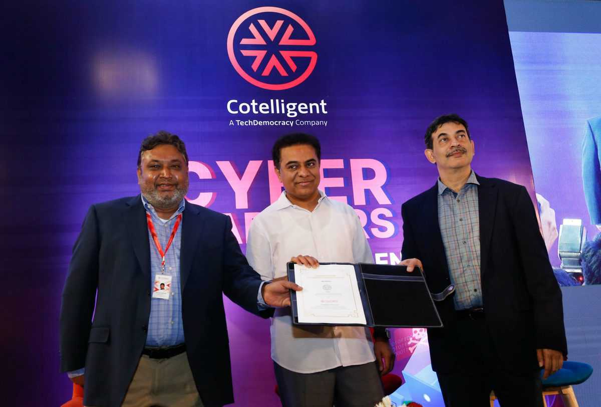 Hyderabad: KTR inaugurates Cotelligent's CoE for Cybersecurity