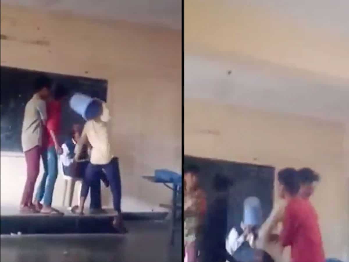 Video of students assaulting teacher in Karnataka school goes viral, Education Min directs action