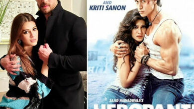 Kriti Sanon and Tiger Shroff recreate 'Heropanti' pose