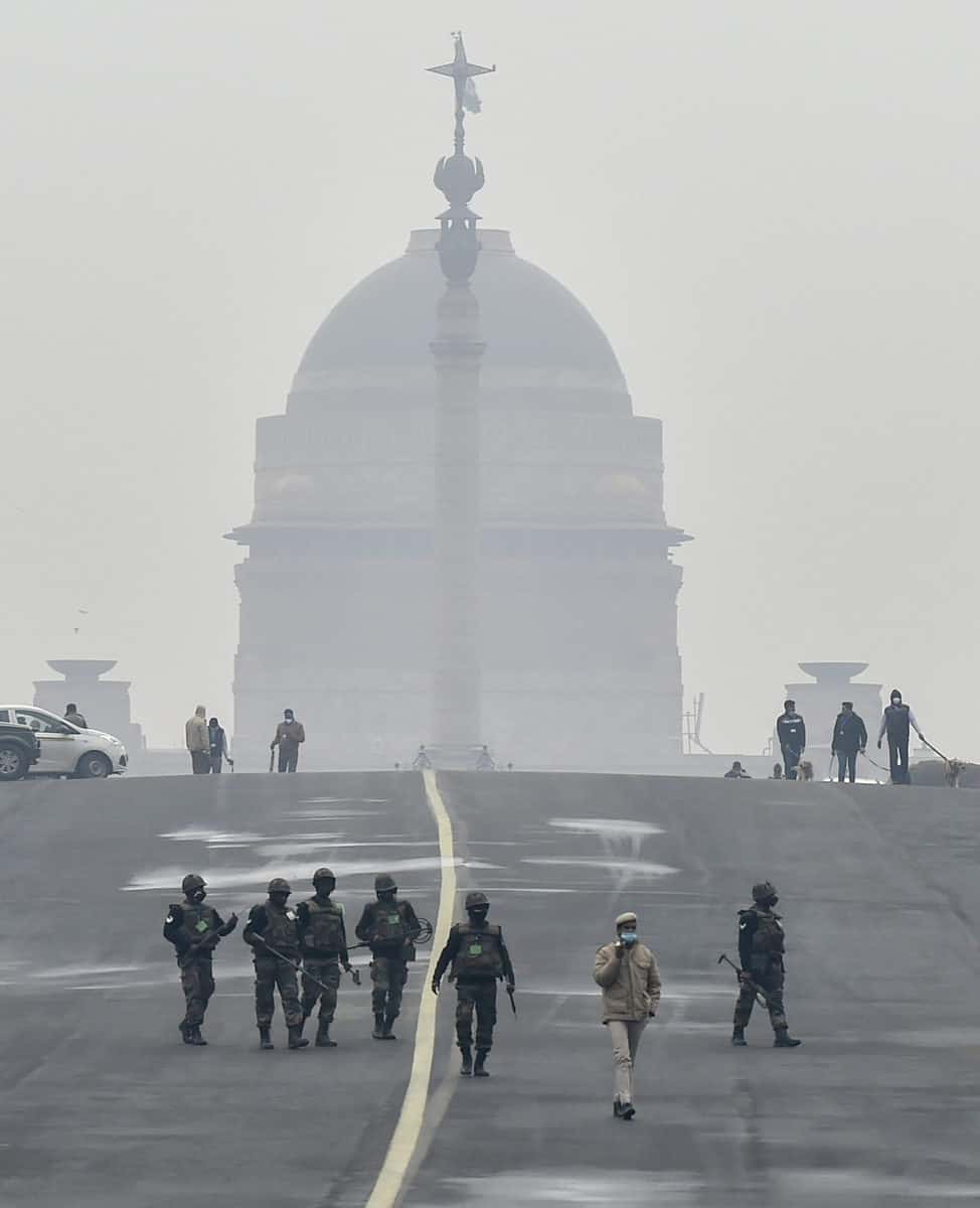 Republic Day preparations at Rajpath