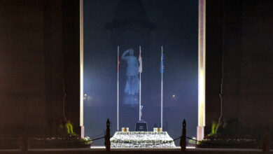 Photos: Hologram statue of SC Bose