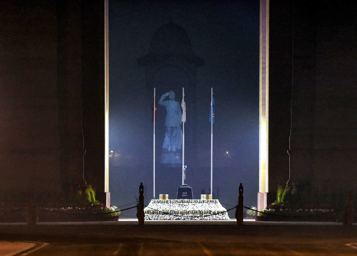Photos: Hologram statue of SC Bose