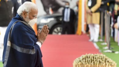 Prime Minister Narendra Modi at Gandhi Smriti