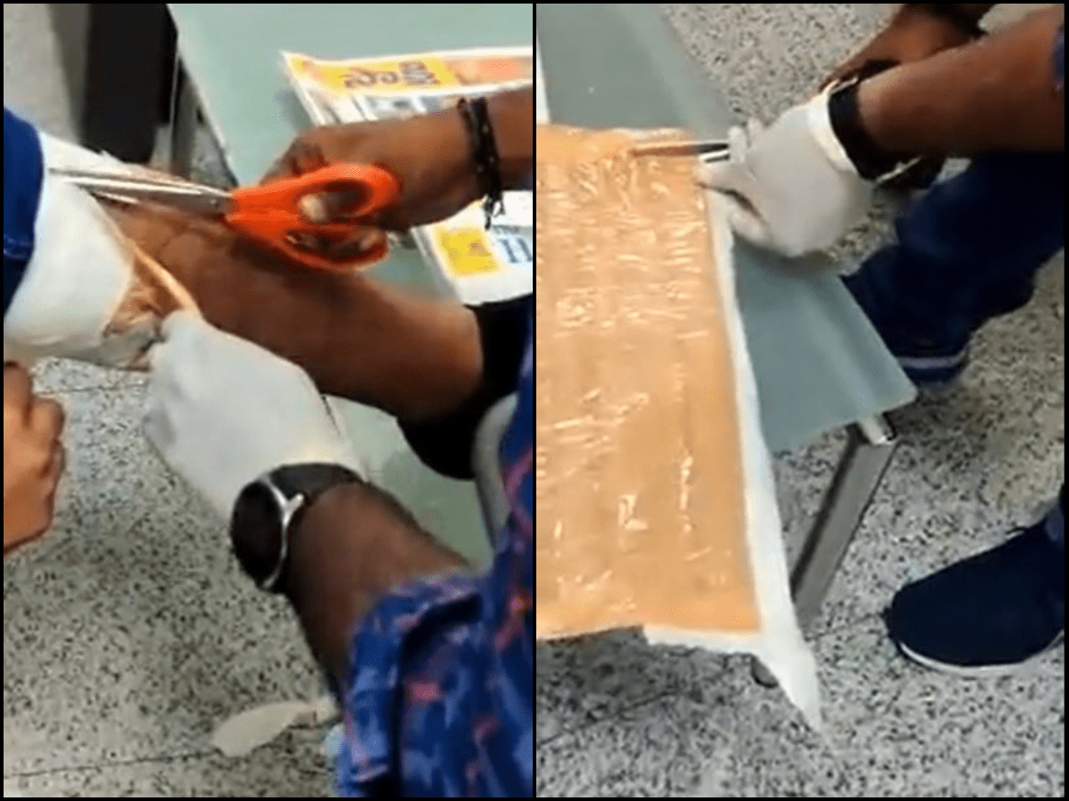 Gold paste concealed under bandage seized at Hyderabad airport
