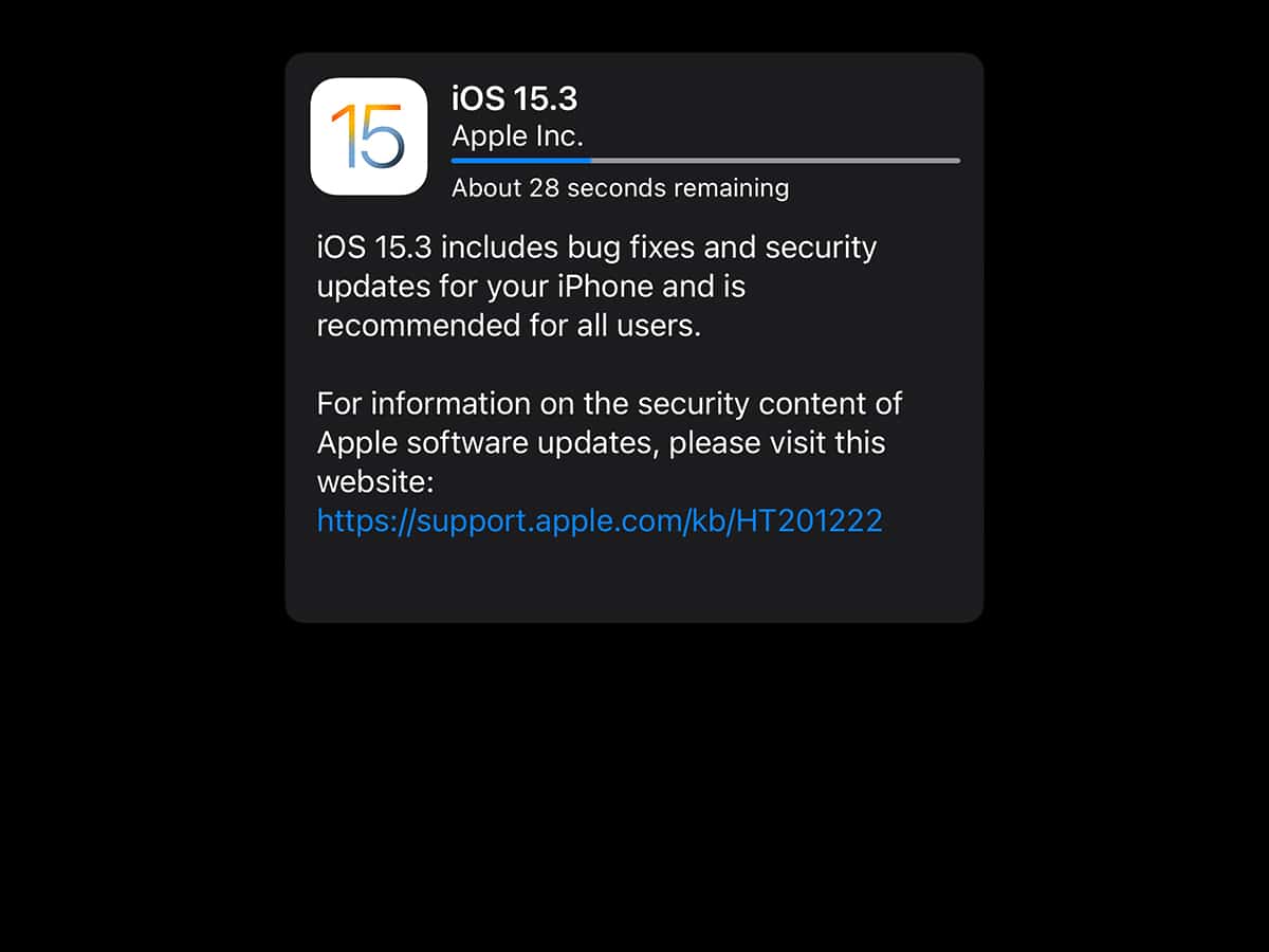Apple releases iOS 15.3, iPadOS 15.3 with bug fixes