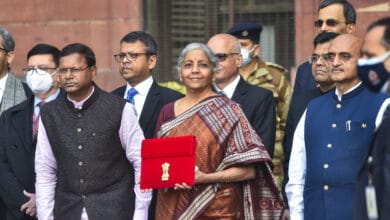 Sitharaman reaches Parliament ahead of Union Budget 2022-23 presentation