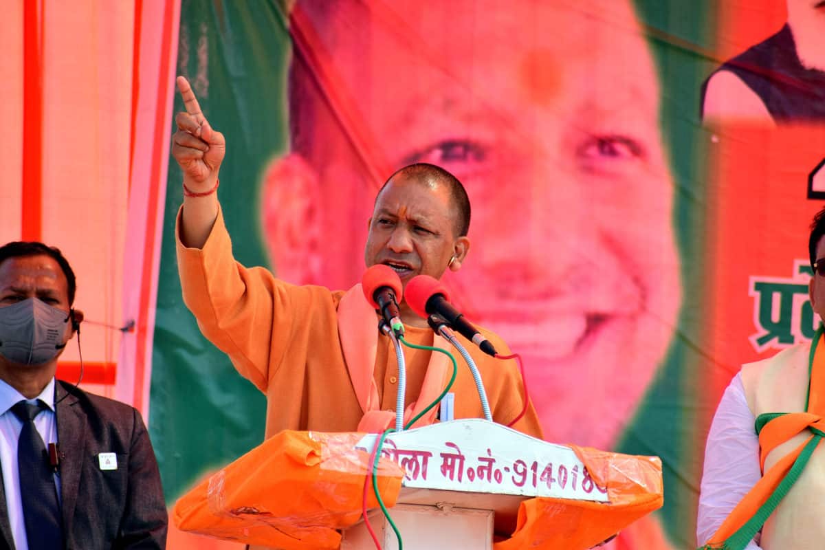 Uttar Pradesh Chief Minister Yogi Adityanath in Lakhimpur Kheri