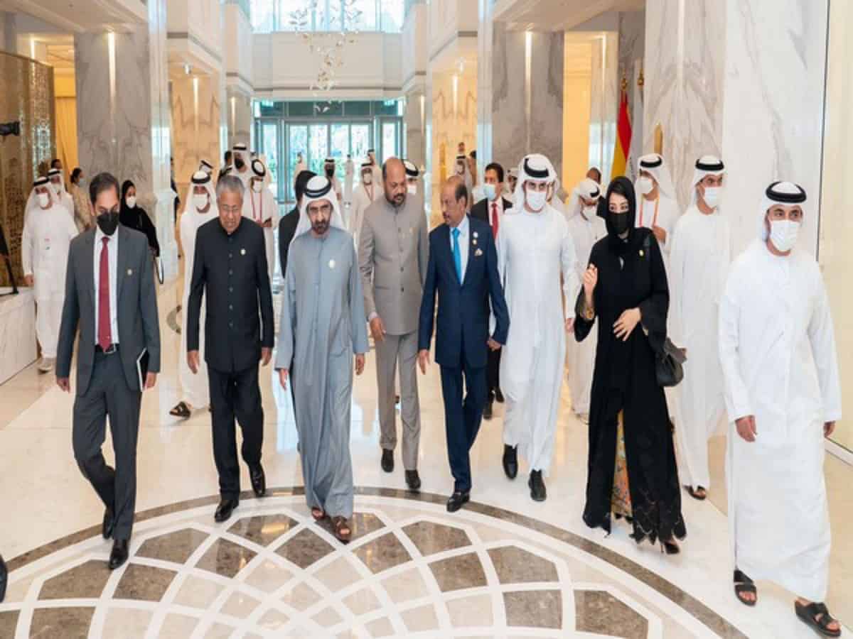 Sheikh Mohamed bin Rashid receives Kerala CM at Expo 2020 Dubai venue