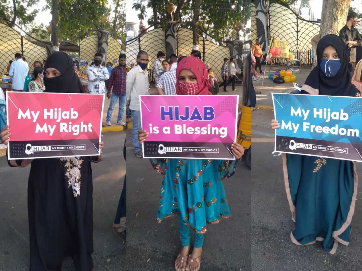 held protest in a solidarity form to support students, near NTR garden