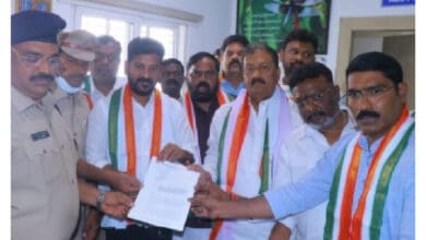 The Congress party in Telangana on Monday filed complaints against Assam CM