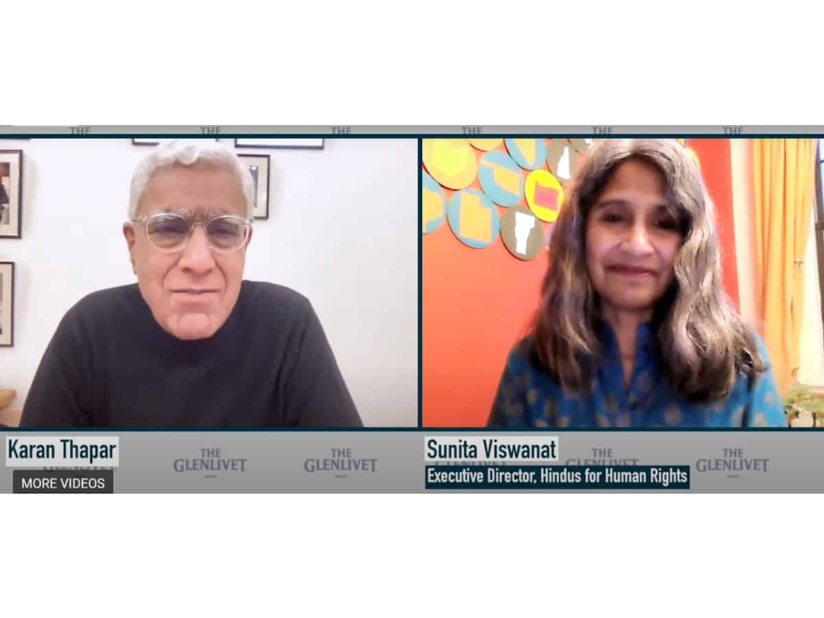 Sunita Vishwanath and Karan Thapar for The Wire (Screen Grab)