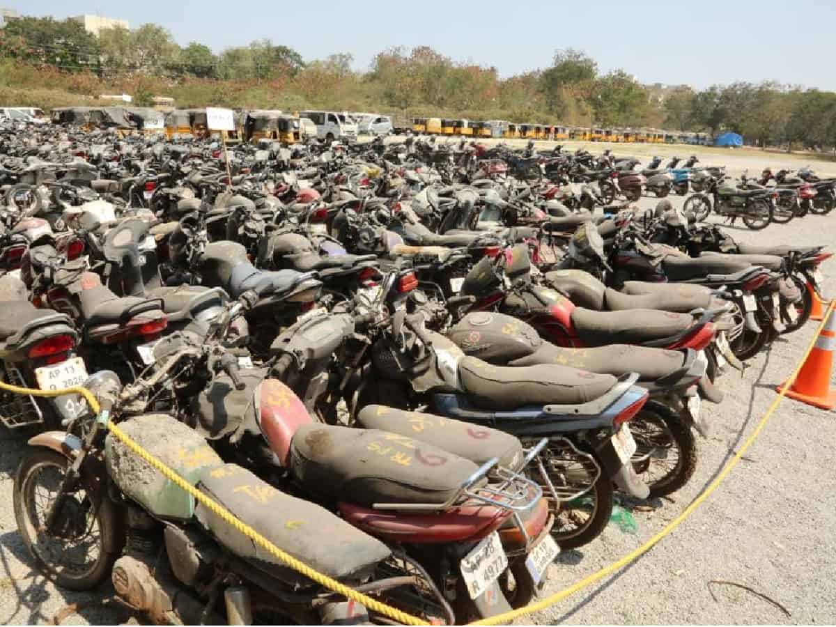 357 unclaimed vehicles to be auctioned in Hyderabad