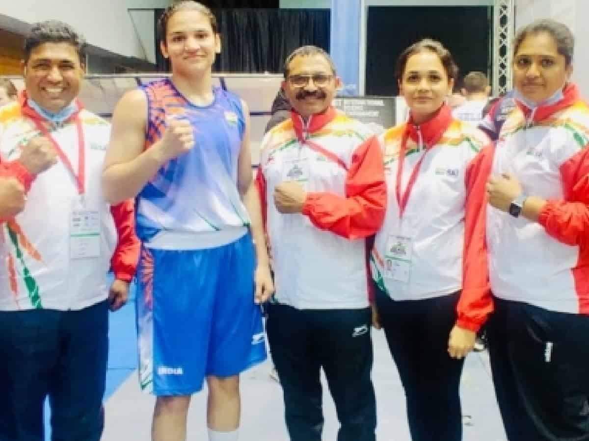 Indian woman boxer Nandini