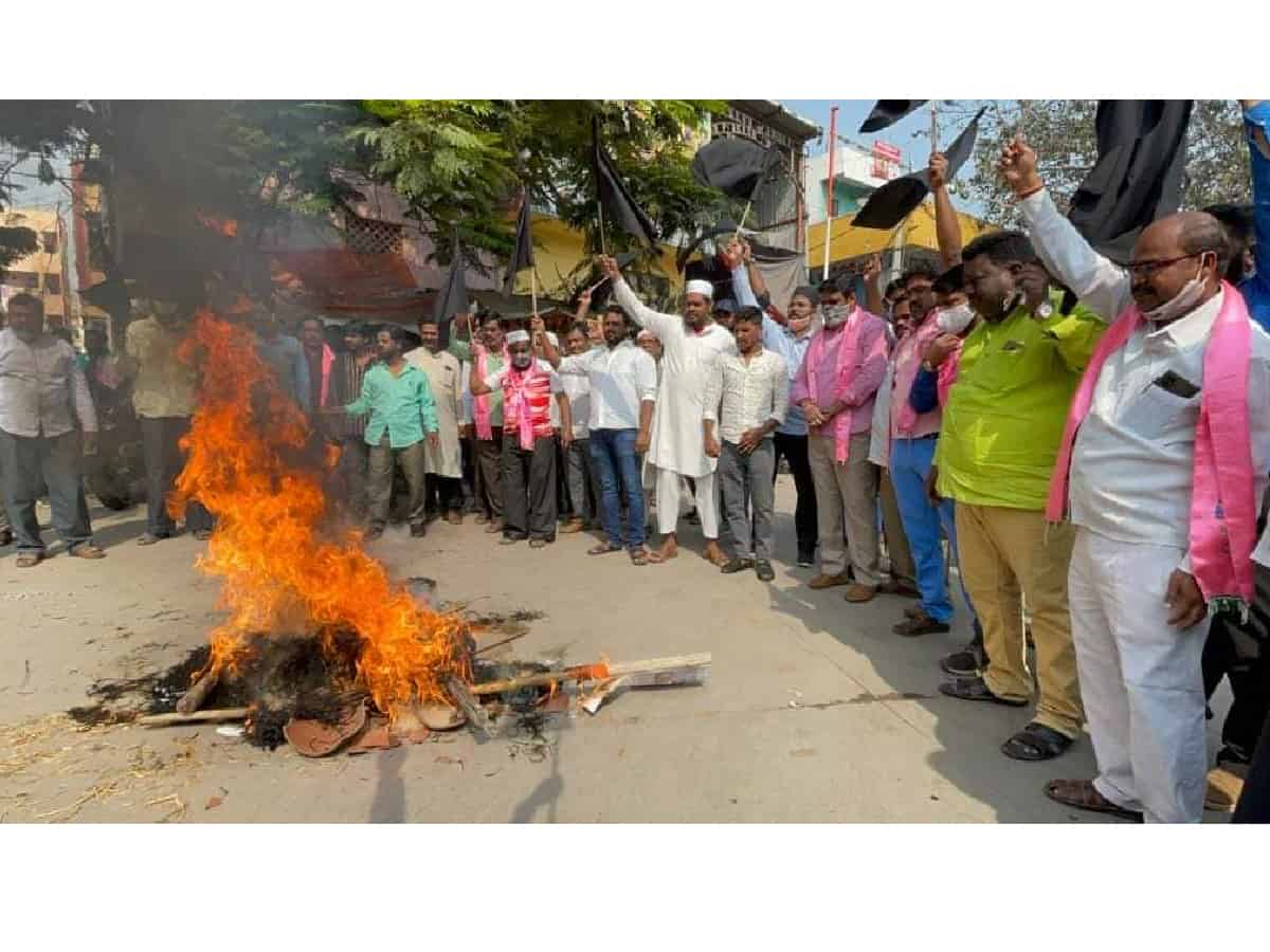 Protests in Karimnagar