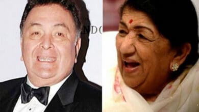 Have a look at Lata Mangeshkar holding little Rishi Kapoor in her arms