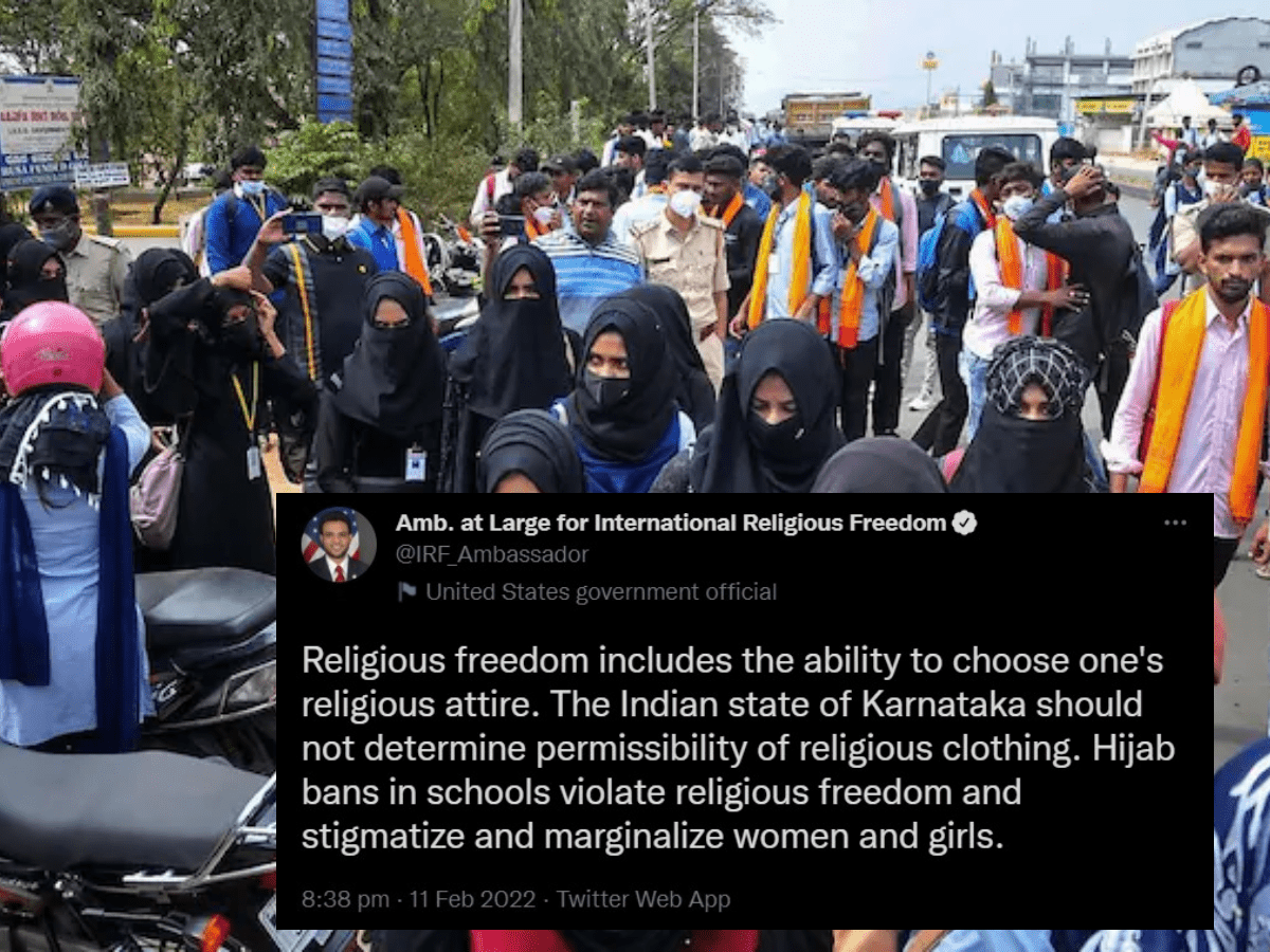 Hijab row: United States criticizes Hijab ban in Karnataka