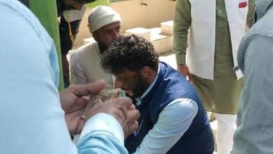 AIMIM leader Waris Pathan's face blackened by man in Indore