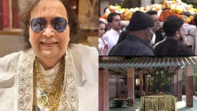 Pictures, videos from Bappi Lahiri's funeral