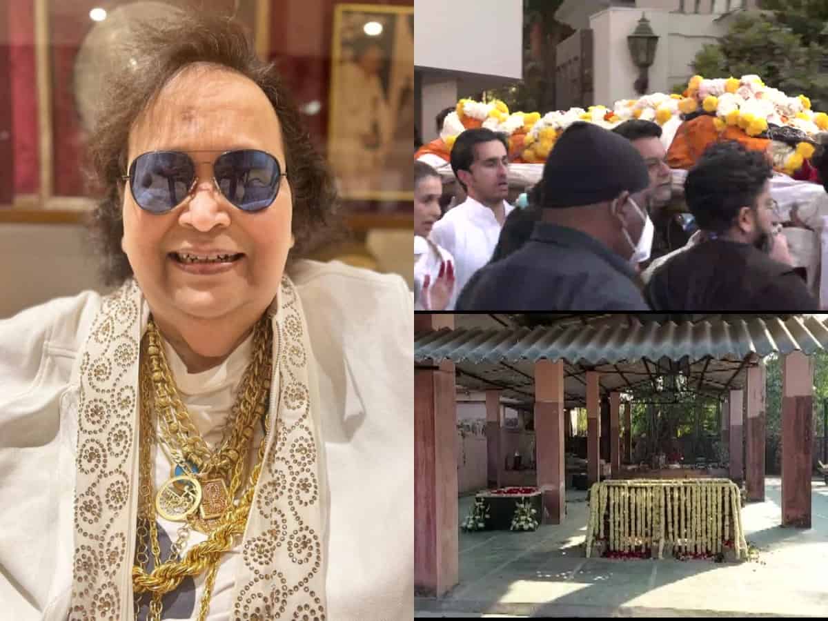 Pictures, videos from Bappi Lahiri's funeral