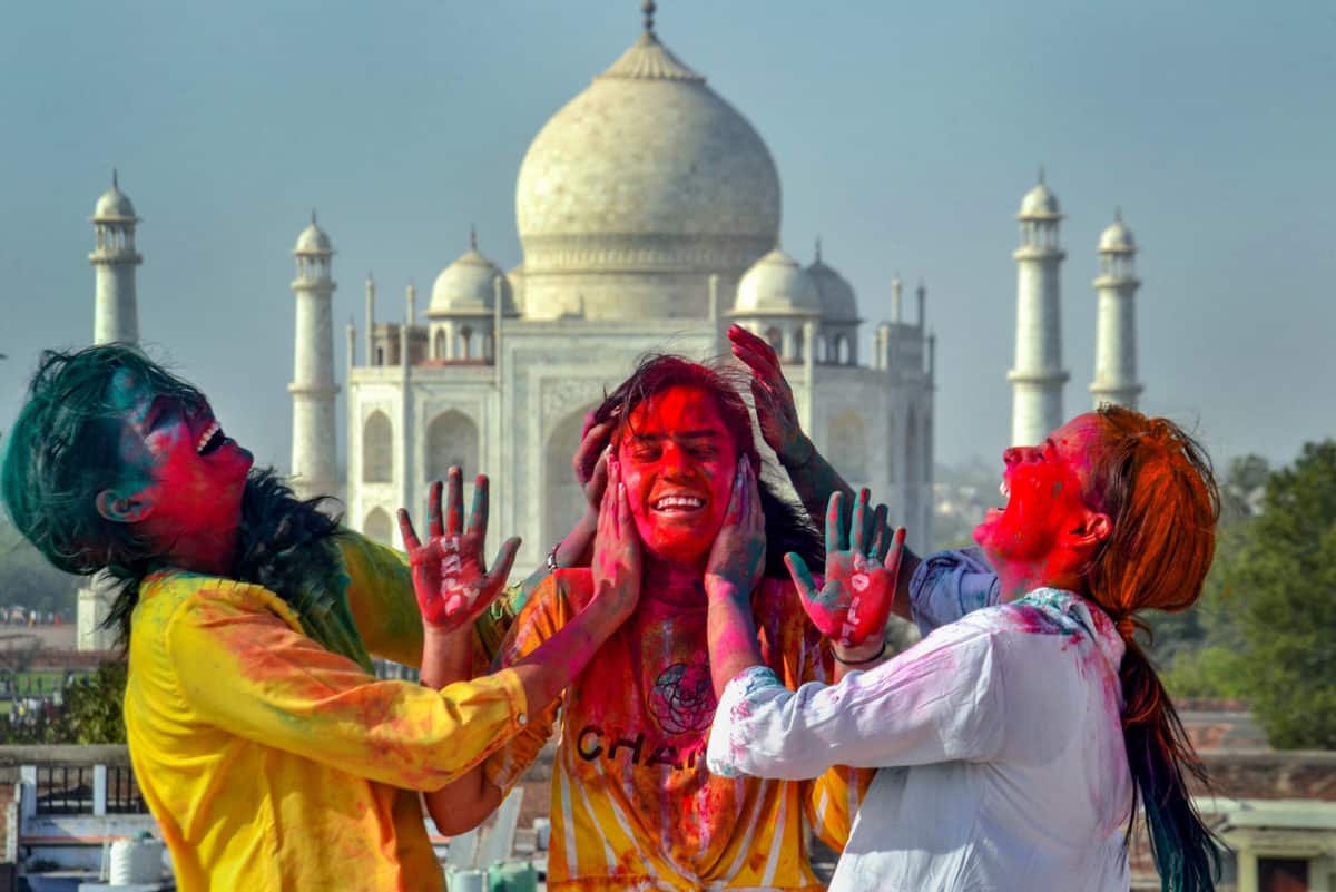 In Pics: Holi celebrations begin