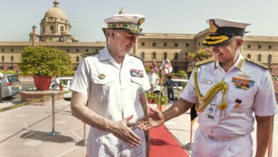 French navy chief Pierre Vandier in Delhi